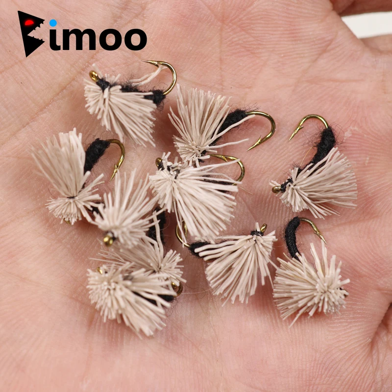 Bimoo 10 шт. форель муха черное тело волосы оленя серендипти мухи для ловли рыбы