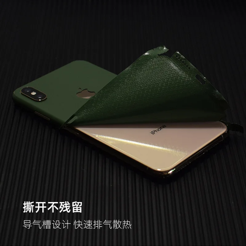 Для iPhone 7P 8Plus XR xs max до 11 темно-зеленая задняя наклейка против отпечатков пальцев матовая устойчивая к царапинам пленка