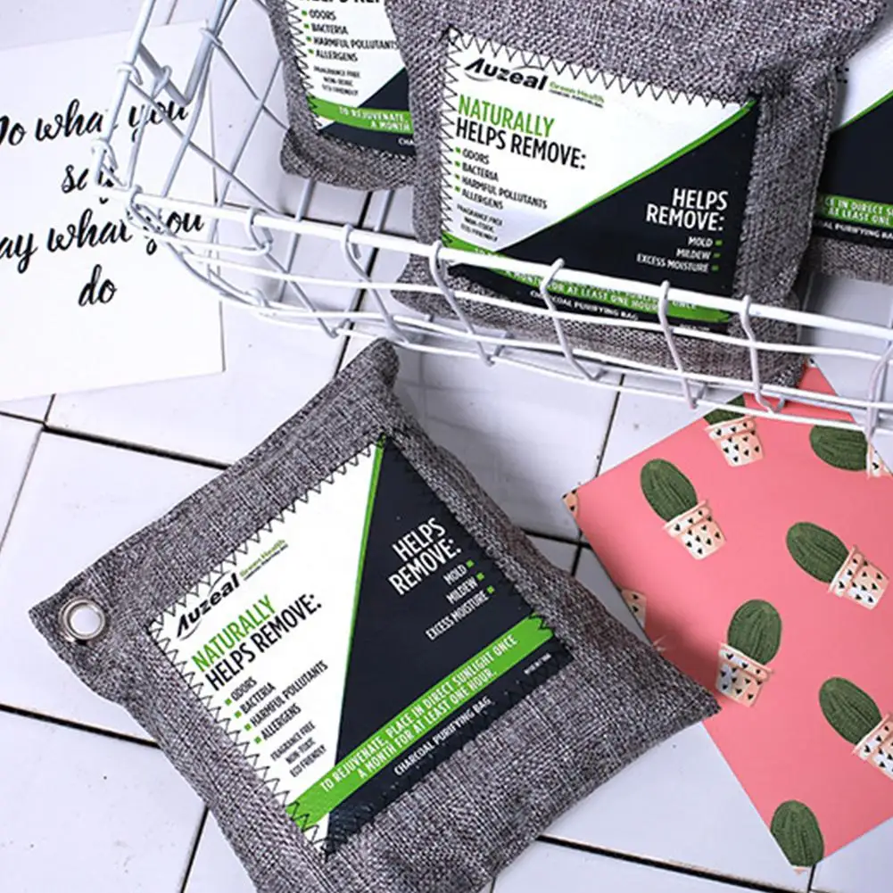 Влагостойкие мешки для устранения запахов с натуральным углем очиститель