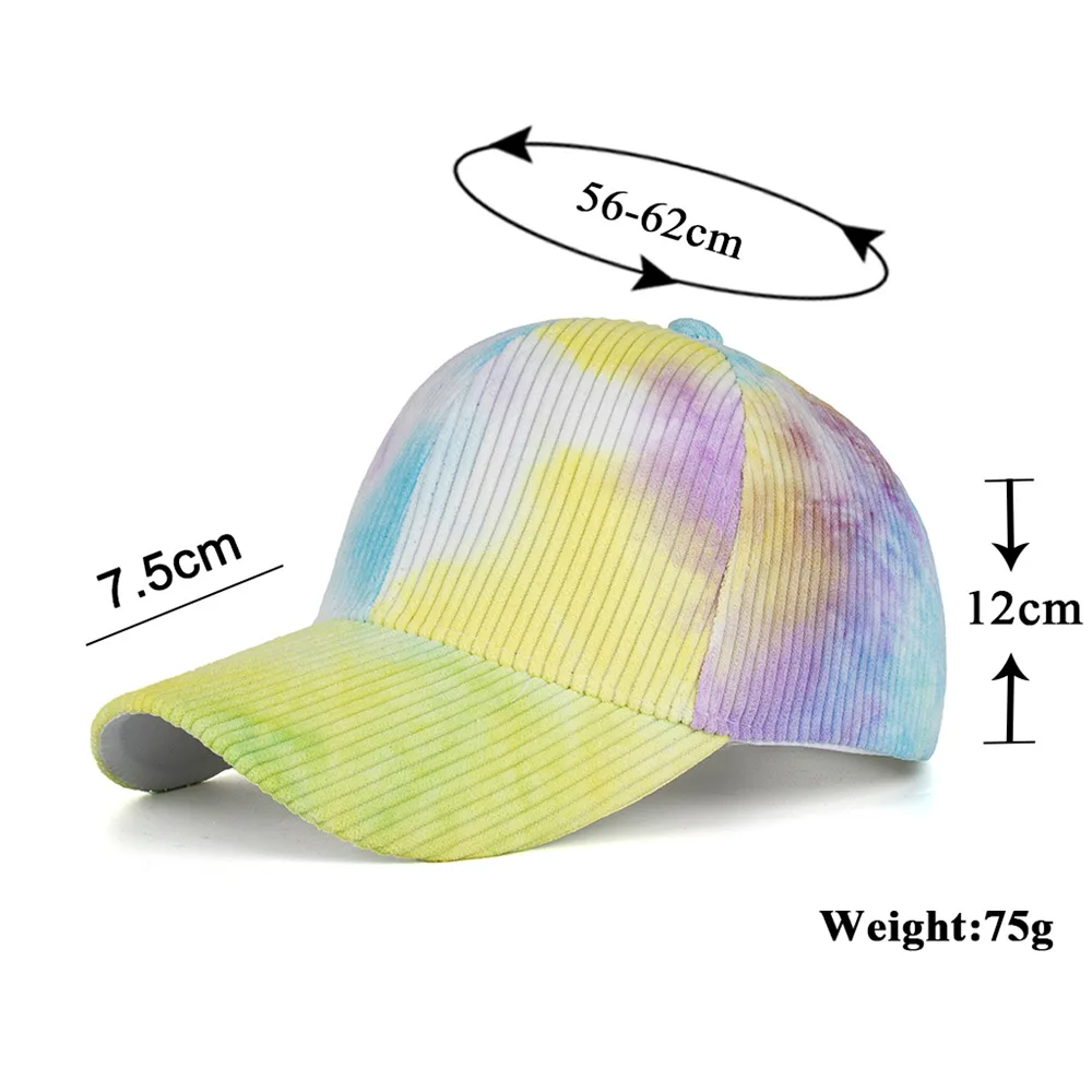 

2021 Colorful Baseball Cap Men Casual Corduroy Snapback Hat Winter Casquette Dad Caps Unisex Adjustable Autumn Hats for Women