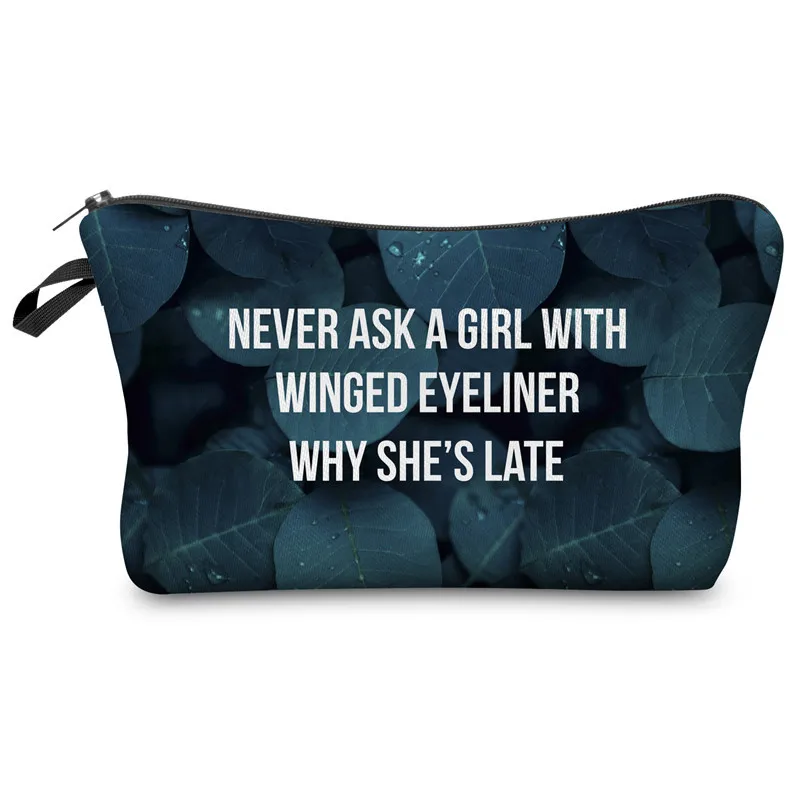 

Fashion Cosmetic Bag Print Women Brand makeup bags Cute bag headset candy Cosmetic Bagsdigital printing Collection men letter