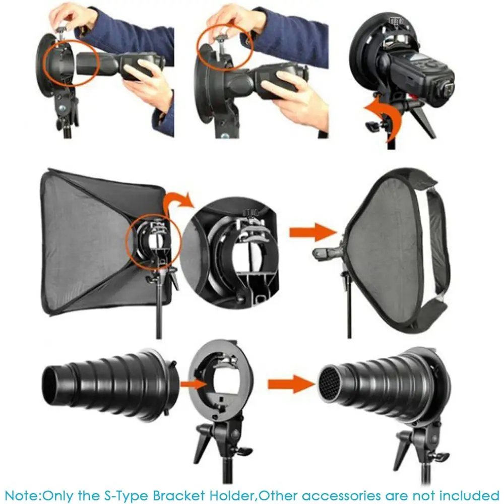 Neewer 2 шт. s образный кронштейн с креплением Bowens для фотовспышки Yongnuo Speedlite софтбокс