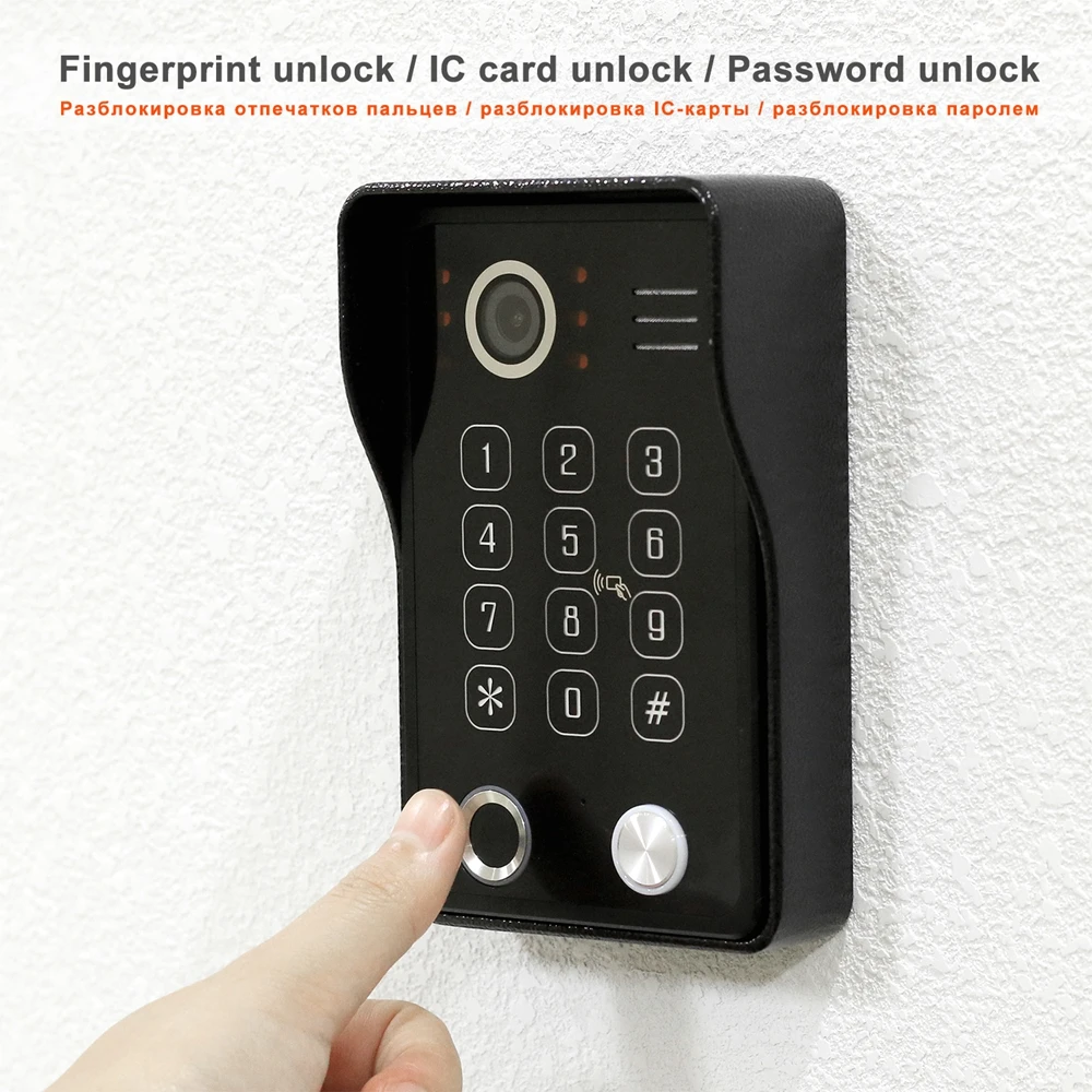 

TUYA WIFI Intercom Home IP Video Door Phone 1080P Video Doorbell Keypad Call Panel Fingerprint Password RFID Smart Phone Control