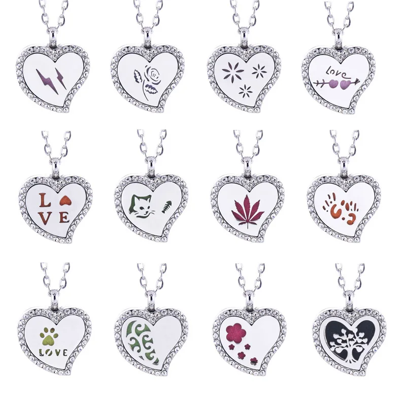 Новое ожерелье Aroma с кулоном-диффузором Heart парфюм для Подвески Медальоны