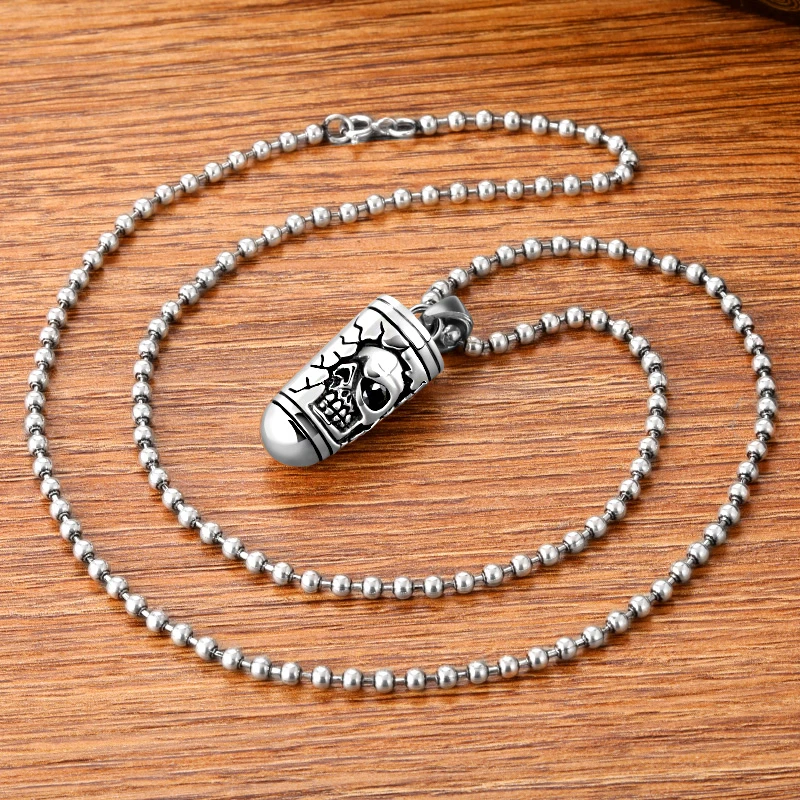 ZABRA подвески из стерлингового серебра 925 пробы в виде черепа пули для мужчин