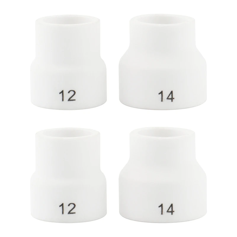 

Набор керамических сварочных чашек 12 14, 4 шт., ручной инструмент для сварочных горелок WP‑ 17/18/26/9/20 Agon Arc