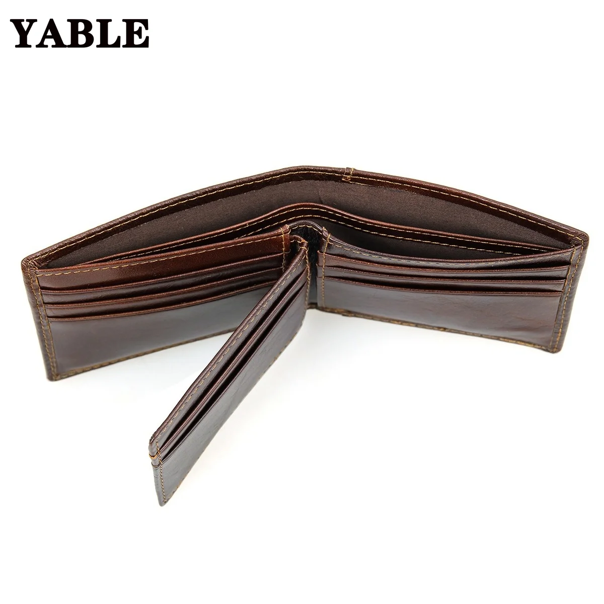 Wallet Top Layer Leather Short Wallet Vintage Dollar Wallet RFID Wallet