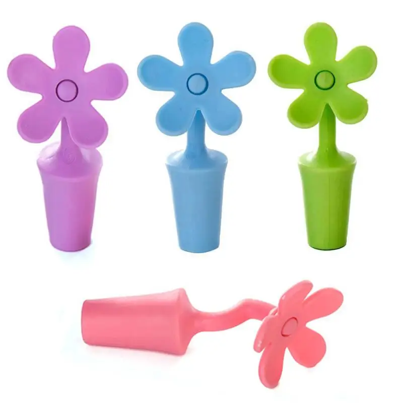 

Silicone Lovely Red Wine Stoppers Beer Beverage Bottle Caps Sealers Leak Free Fresh Keeping Plug For Kitchen Gadget Bar Tool