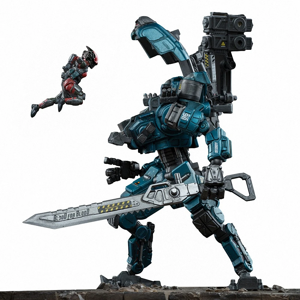 1/25 JOYTOY Аниме Фигурки игрушки Трансформация Робот Бог войны 86 синий Коллекционное издание подарок