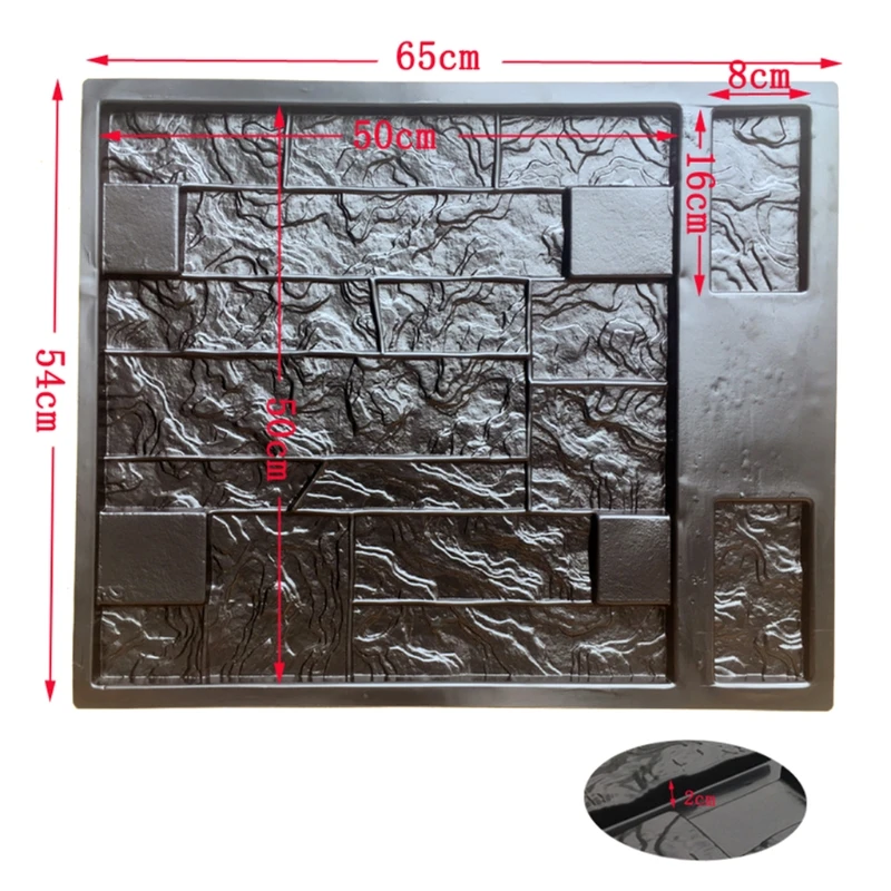 

Vertical Concrete Stamps Wall Concrete Plaster Garden House Wall Stone Tiles Stone Mold Cement Bricks Maker Mould Retro Dropship