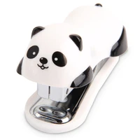1 pcs mini panda stapler set cartoon office school supplies staionery paper clip binding binder book sewer