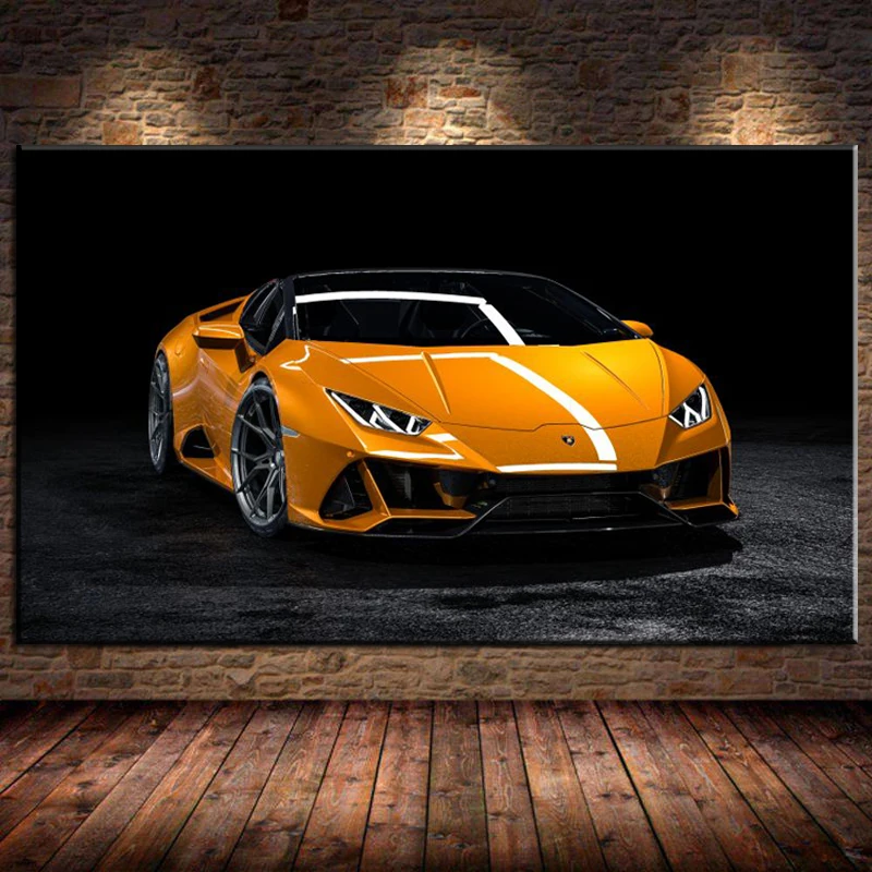

Wall Art Canvas Super Cool Car Lamborghini Huracan Poster Painting Living Room Picture Print Bedroom Modern Modular Home Decor