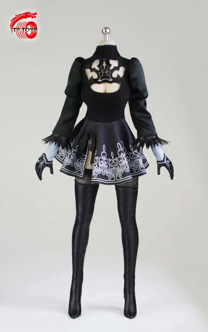 女性のためのセクシーなロボット服セット 1 6スケール ヘッド彫刻付き オートマタ コレクタブルゲーム 2b