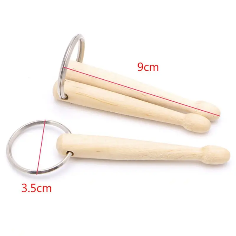 Мини барабанные палочки брелок из дерева перкуссия цепь брелки одиночные |