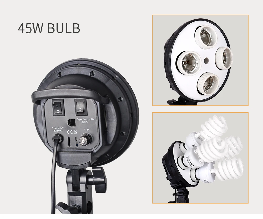 Дешево Софтбокс с 8 LED лампами для фотостудии, 20 Вт, комплект освещения для фотосъемки, аксессуары для камеры и фотографии, 2 штатива для освещения, 2 ...