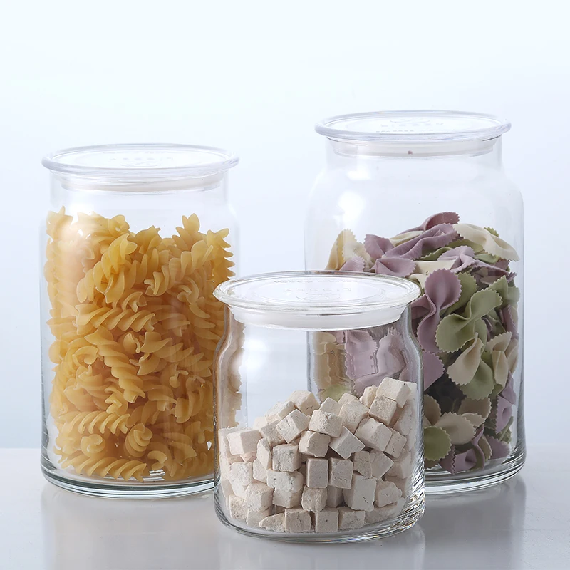 

Sugar Eco Friendly Jar Empty Glass Lid Tea Coffee Storage Cereal Wedding Jar With Lid Food Pot En Verre Kitchen Supplies DH50SN