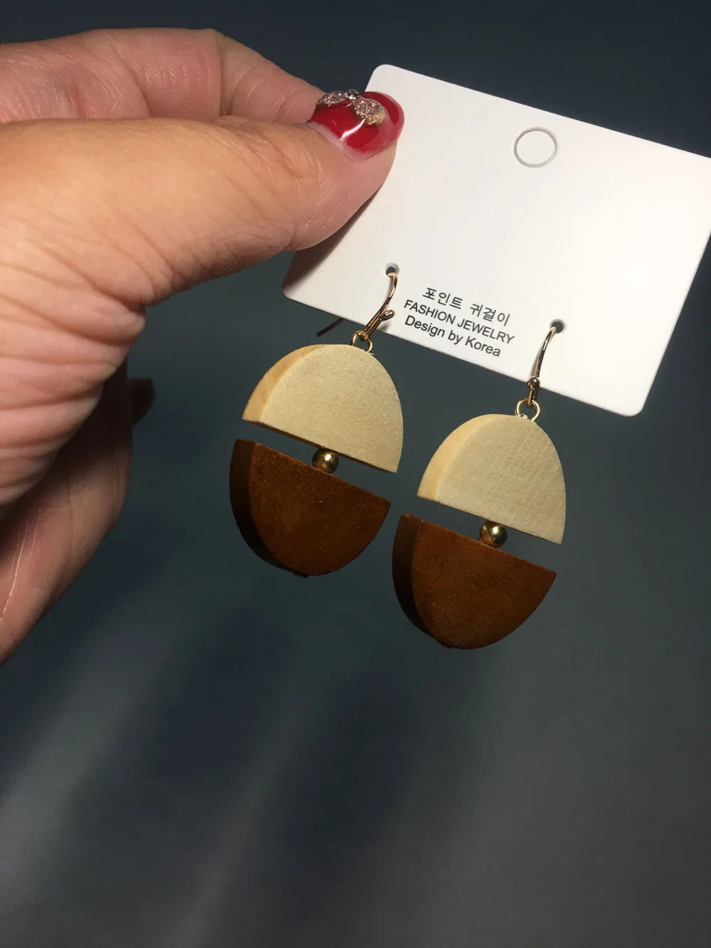 

Round Wood Dangle Earrings for Women Korean Earring Accessories Aretes de Mujer Earings Fashion Jewelry 2020 Christmas New