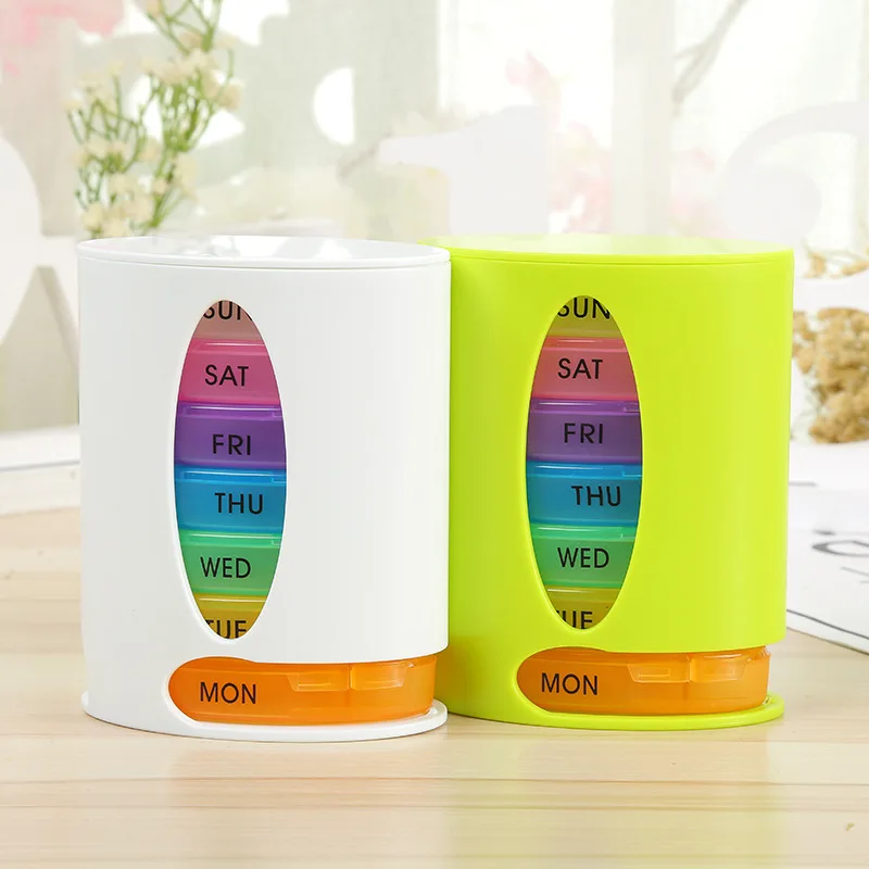 

7 Days Pill Organizer Pro Storage Case Compact Organize Mini Pills Storage Box Convenient Medicine Storage Pill Week Colorful PP