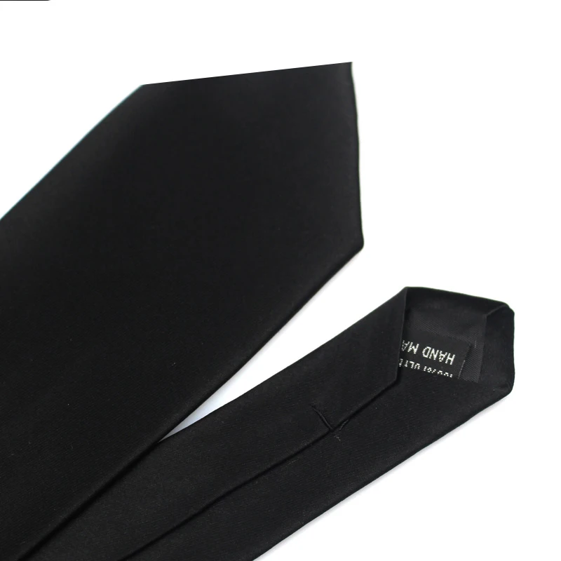 

Black Neck Ties For Men Women Casual Suits Solid Tie Gravatas Skinny Mens Neckties For Business Wedding Slim Men Ties