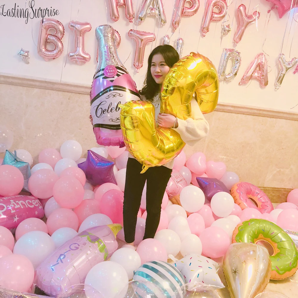 Воздушные шары из алюминиевой фольги с надписью Happy Birthday набор