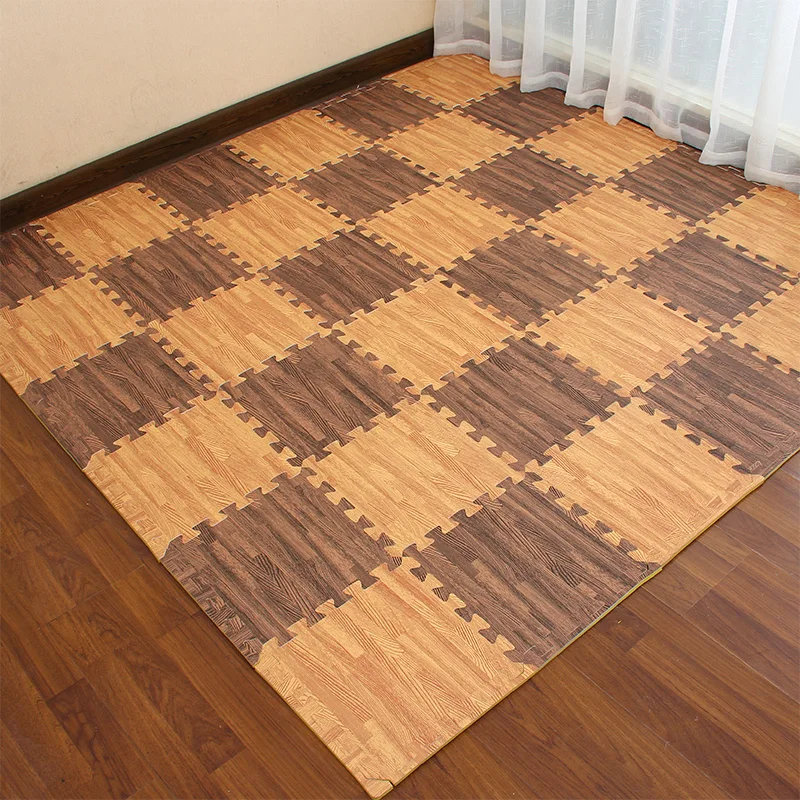 

Wood Grain Children Mat Puzzle For Baby Toys Infant And Kids Rug Waterproof Floor Room Game Carpet Indoor Decor Playing Mat
