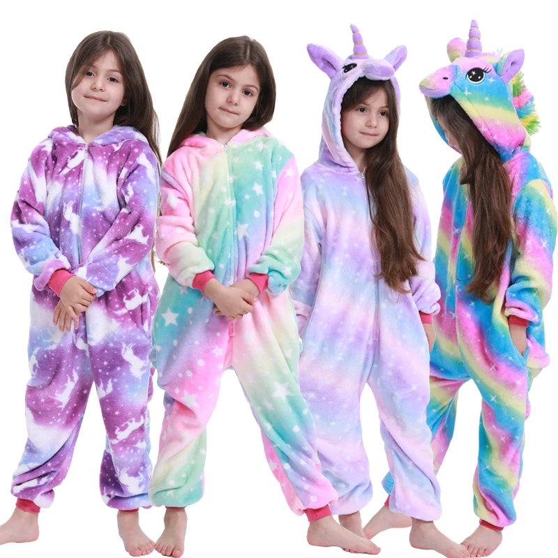 Фланелевая пижама кигуруми с рисунком животных Детская Пижама для мальчиков и