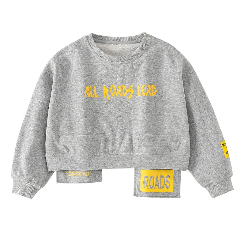 

Girls who dress fall 2021 new cuhk children's han edition brim render unlined upper garment of children's irregular long slee