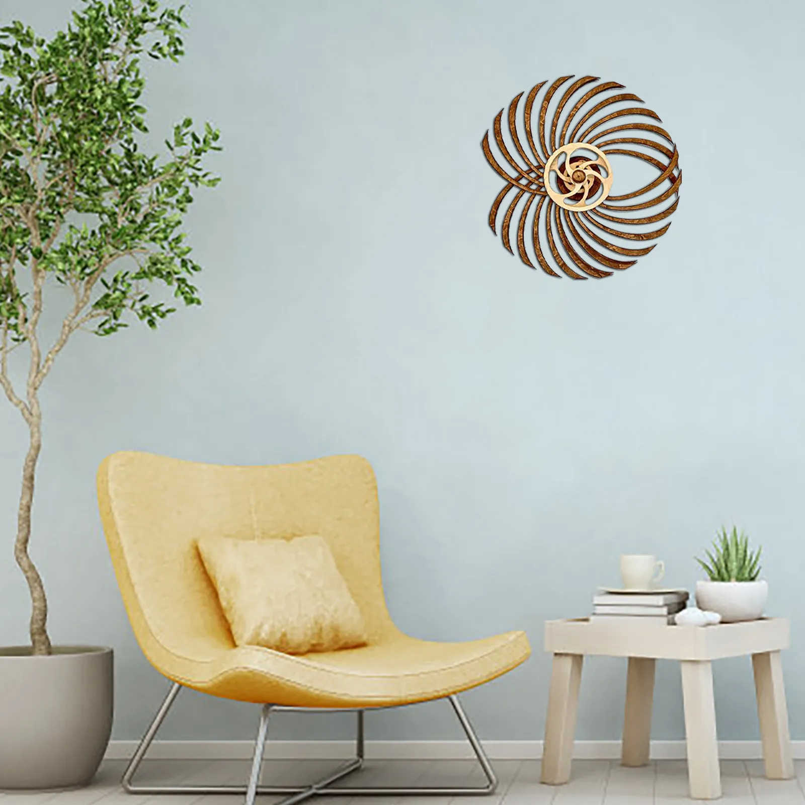 Кинетическая скульптура декоративное украшение для стен деревянная вращающаяся