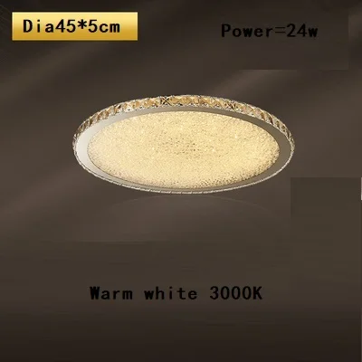 Dia45cm Warm white Современный хрустальный светильник-люстра в виде подсвечника кристальная круговая квадратная iluminaria люстры потолочные люстры de cristal luminarias - Цвет абажура: Dia45cm Warm white