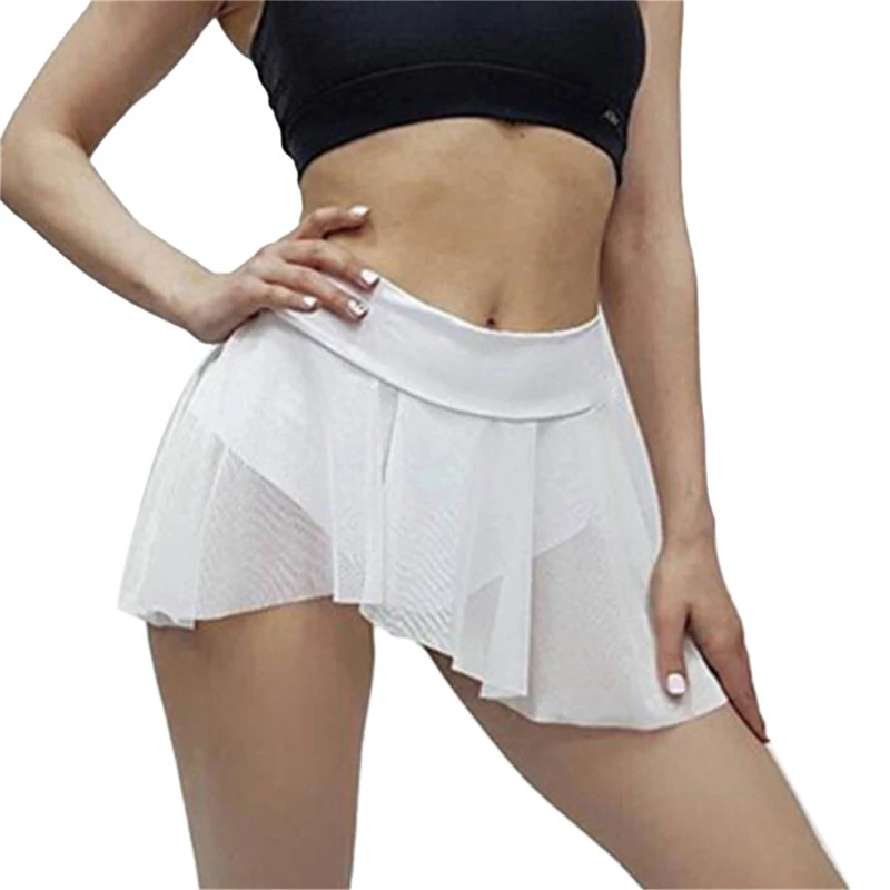 

Ladies Booty High Waisted Baby Shorts Pleated Transparent Skirts Pole Dancing Ruffled Hot Pants Women Fashion Mini Skirt Shorts