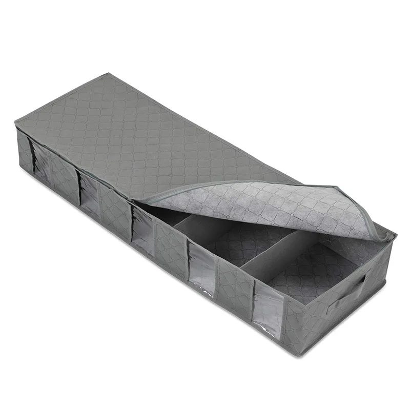 Non Woven Fabric Bed Bottom Storage Bag Wardrobe Clothes Dustproof Moisture Proof Finishing Folding Quilt | Дом и сад