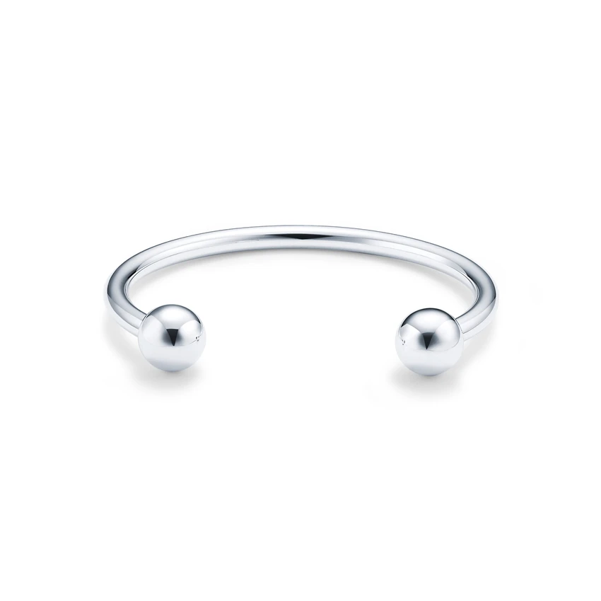 

Simple fashion medium spherical silver bracelet