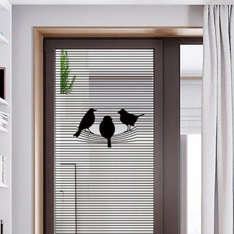 

Customized privacy partition transparent simple line glass film sticker home creative adhesive self-adhesive film