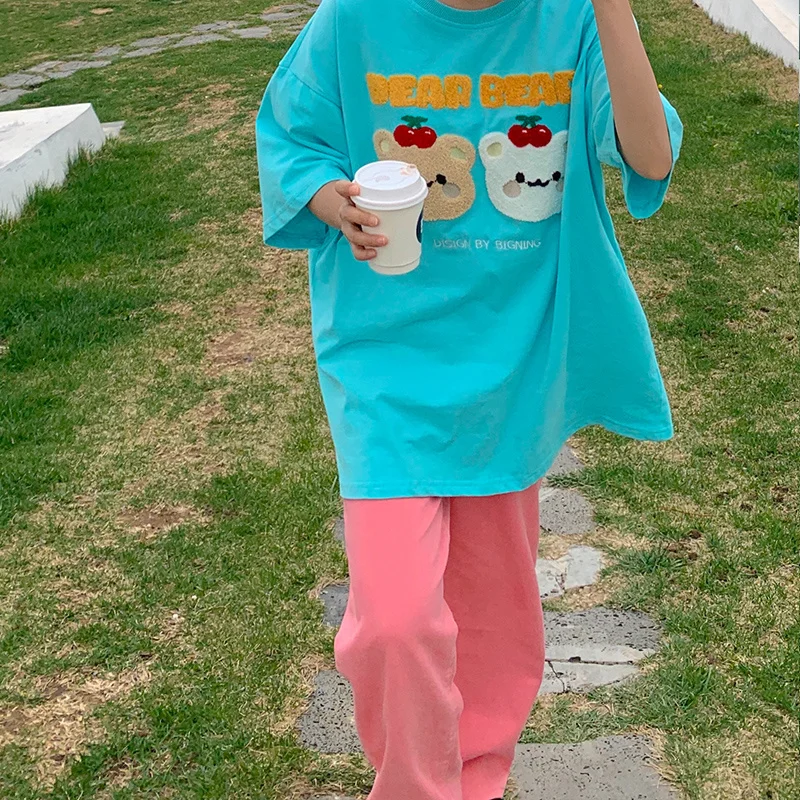 Футболка женская с коротким рукавом свободного покроя | Женская одежда