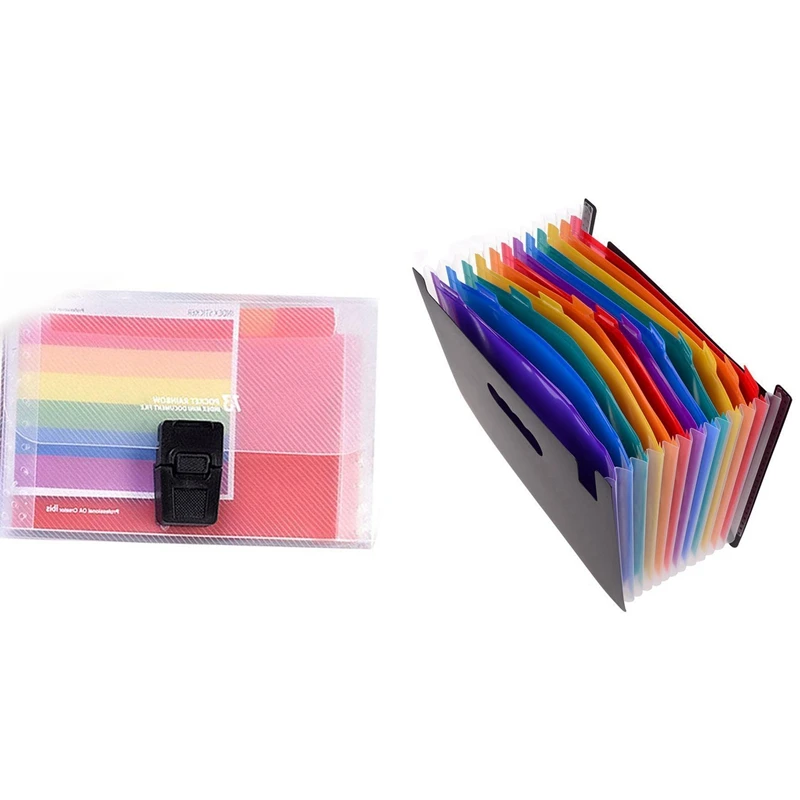 Папка 2 шт.: 1 шт. 12 карманов расширяемая папка для файлов/A4 расширяемый органайзер