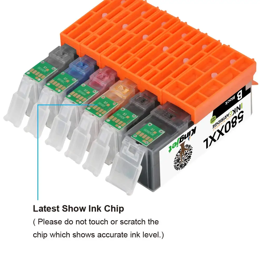 6PK PGI-580/CLI-581 совместимые картриджи lnk для Canon Pixma TR7550 TR8500 TR8550 TS6150 TS6250 PGI580 CLI581 XXL -