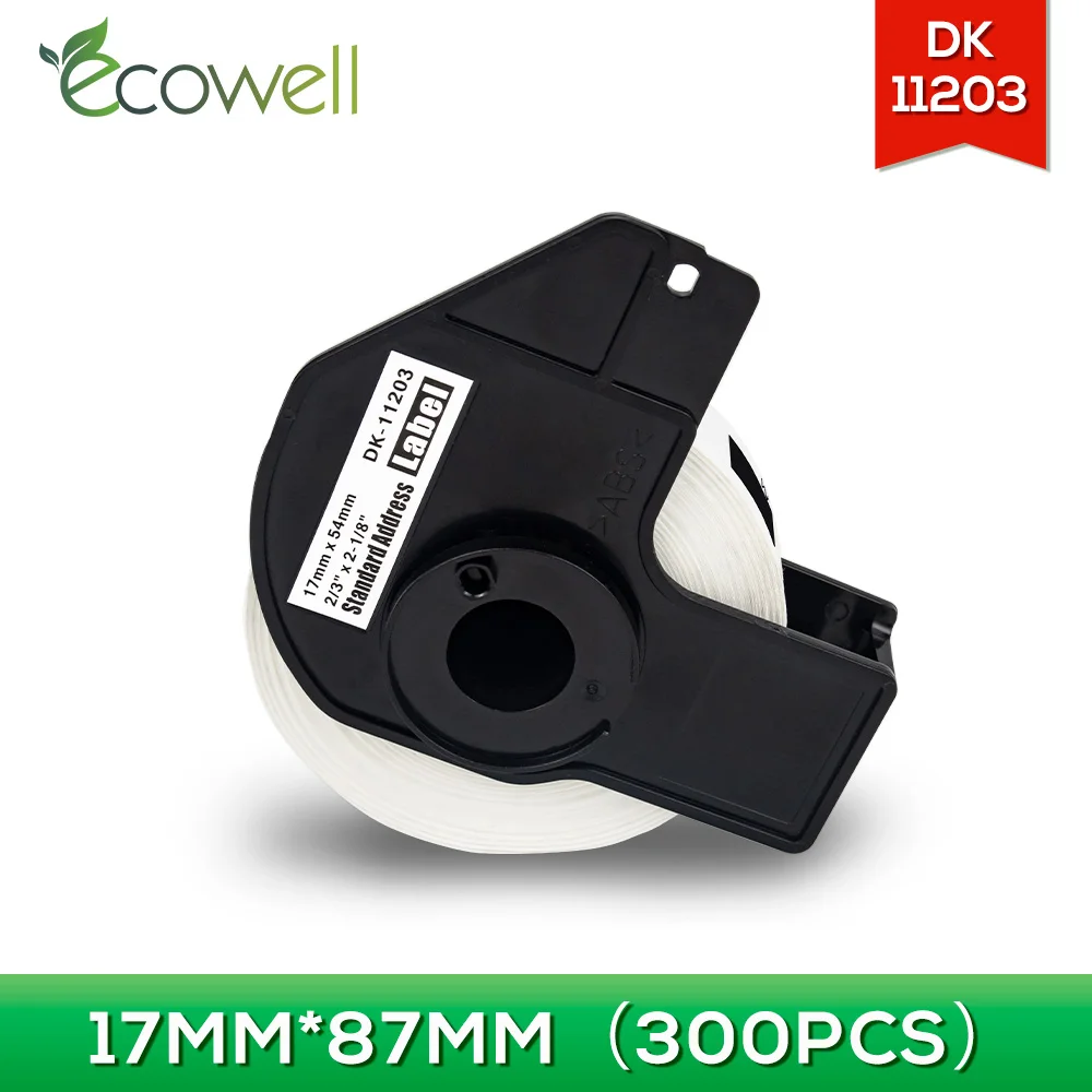 Ecowell 1 рулон совместимые этикетки наклейка со штрих-кодом модель DK11203 DK 11203