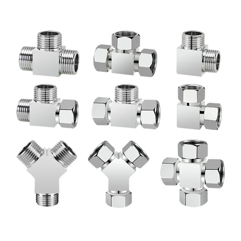

1/2''Bsp T-Y-shaped brass Water Pipe Tea Fitting Male elbow Four-way Union connector