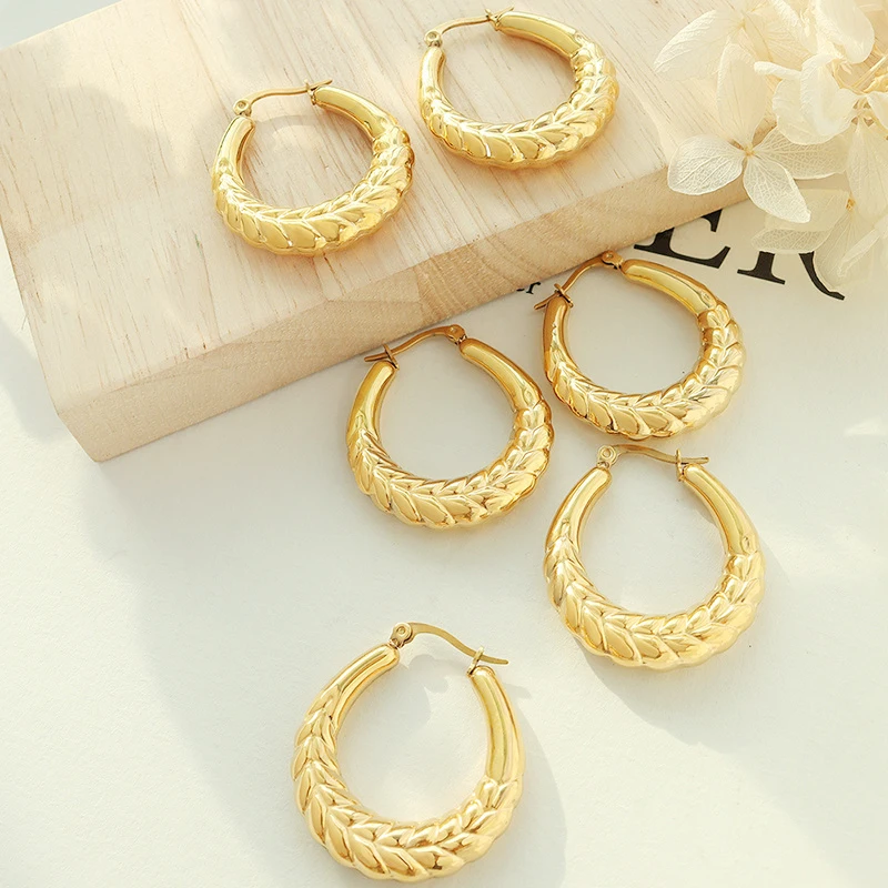 

Модные серьги-кольца Amaiyllis из 18-каратного золота, легкие Роскошные U-образные геометрические серьги-подвески в стиле хип-хоп, ювелирные изде...