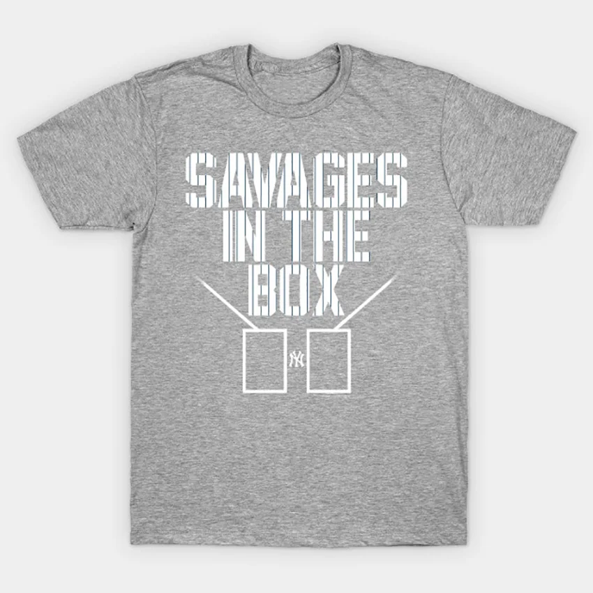 Футболка NYY - SAVAGES IN THE BOX Fansolo футболка bronx bombers yankees savages fansolo aarone Бун | Мужская одежда
