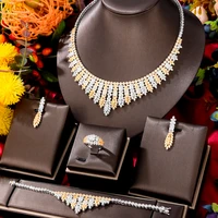 missvikki famous brand 4pcs green cz luxury african for women wedding party zircon crystal fashion dubai bridal jewelry sets