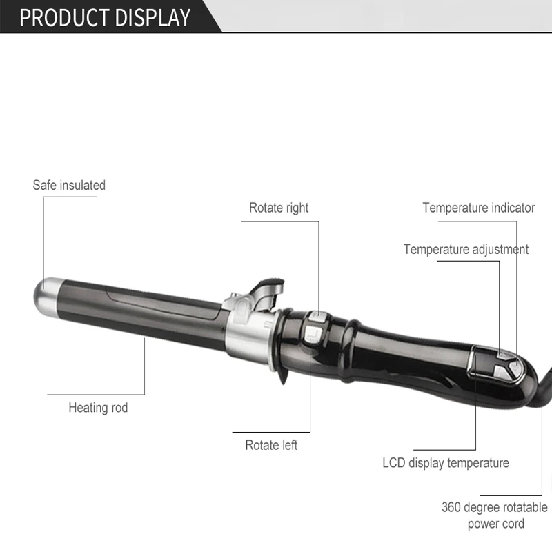 

25MM Hair Curling Iron Hair Pear Flower Electric Hair Curler Roller Curling Wand Styling Tools EU Plug