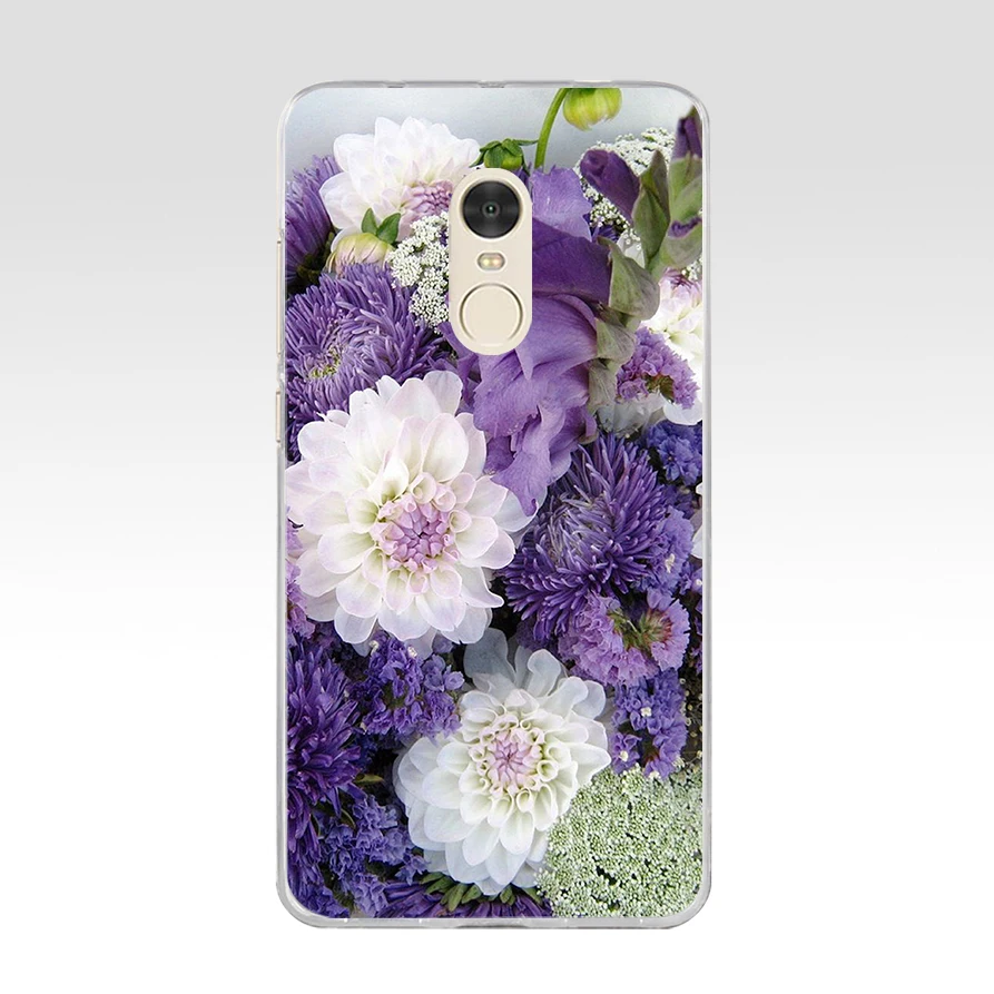 Чехол 116FG с рисунком пиона изящный Цветок Мягкий Силиконовый ТПУ чехол для