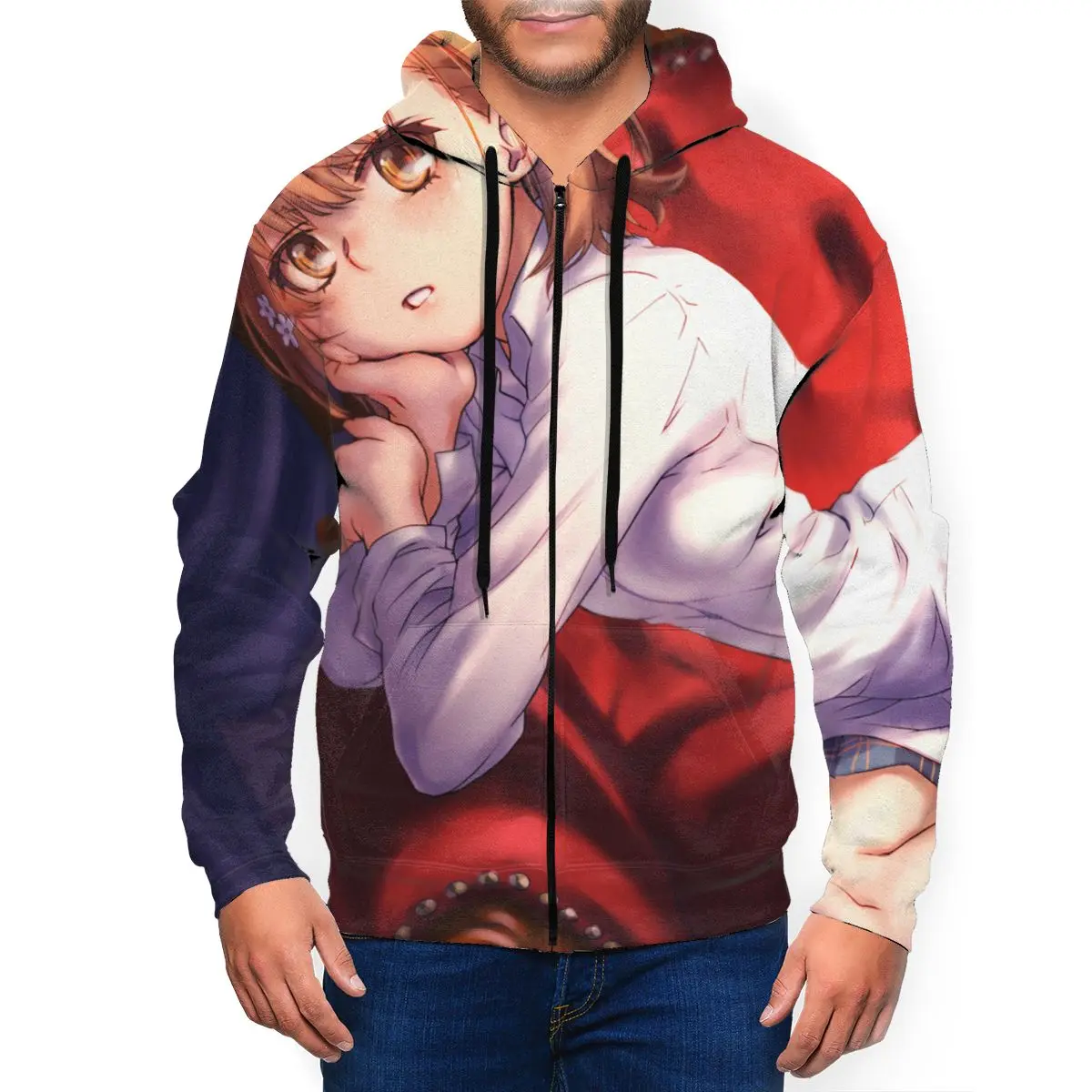 

A Certain Scientific Railgun Anime 3D Printed Zipper Hat Hoodie for Men Women Casual Winter Sweaters