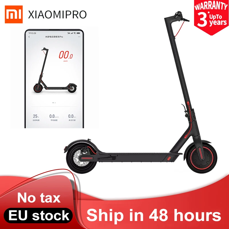 Складной электрический скутер Xiaomi Mijia M365 Pro 2 колеса для взрослых скейтборд