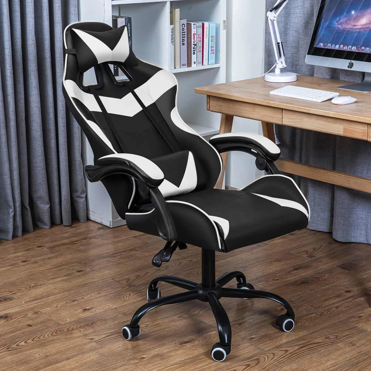WCG Gaming Chair Computer Armchair Lying Household Lifting Adjustable Desk Chair Home Swivel Office Chair Racing Gamer Chair