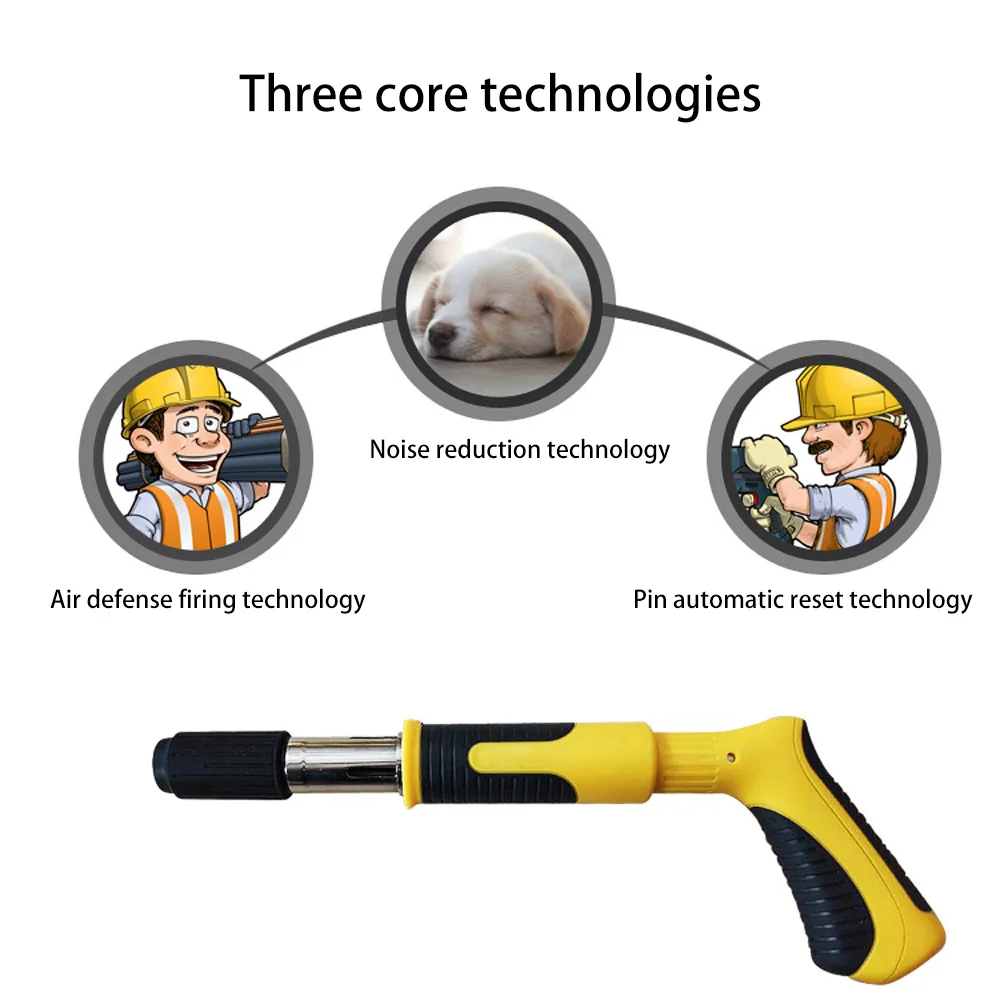 

Light Multifunctional Wall Fastener Nail Shooter Nail Shooter Nail Gun Wall Nail Rivet Tool Household Decorate Power Tools