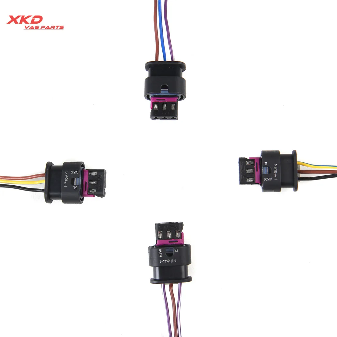 4 шт. 3-контактный соединитель проводки штепсельная Вилка для головного телефона