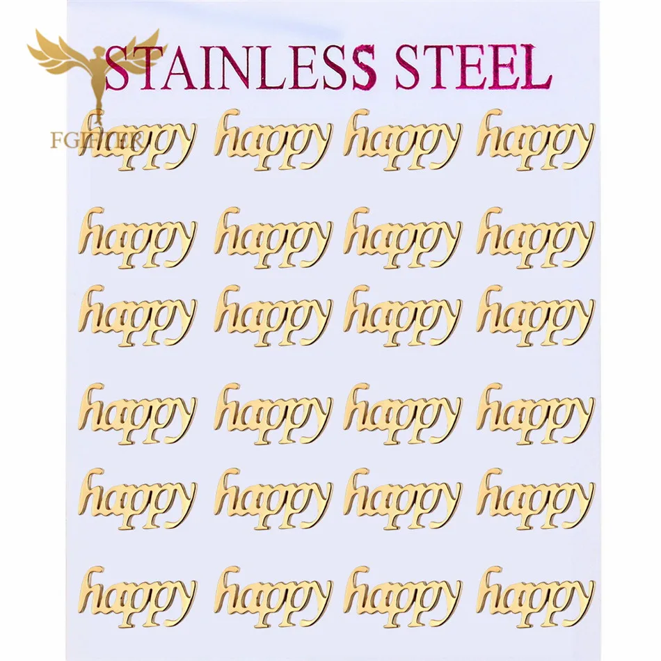 Серьги гвоздики из хирургической стали 12 пар в комплекте|Серьги-гвоздики| |