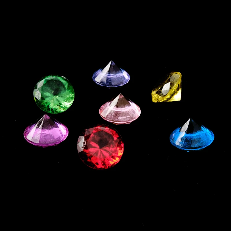 20 шт./лот смешанные цвета 18 мм акриловый стол со стразами и конфетти для украшения